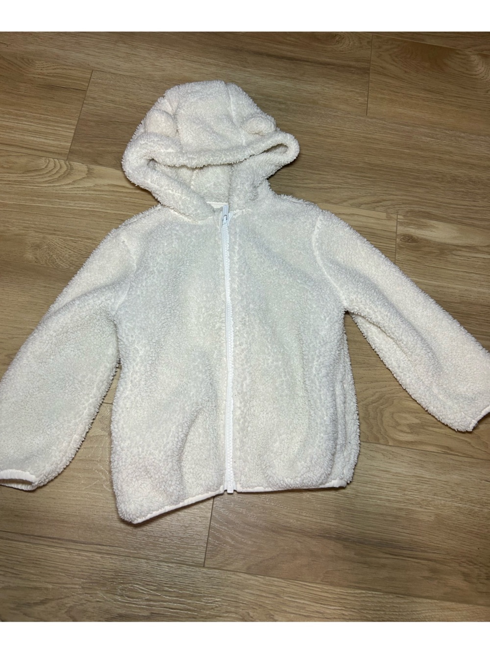Old Navy Cream Sherpa Zip Hoodie with Hood